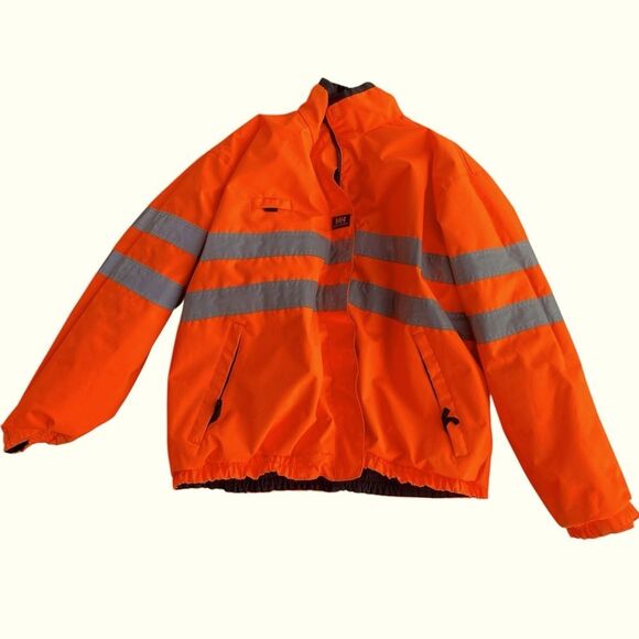 Helly Hansen Men's High Visibility Orange Motala Reversible Jacket Size XXL - Picture 2 of 16